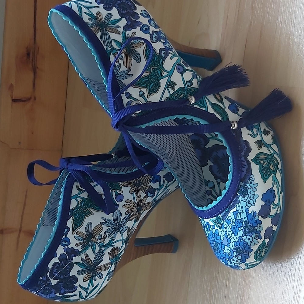 Ruby Shoo Willow Blue Mid Heel